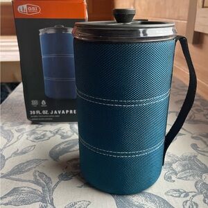 GSI Outdoors 30oz French Press Coffee Maker Camping Travel Blue